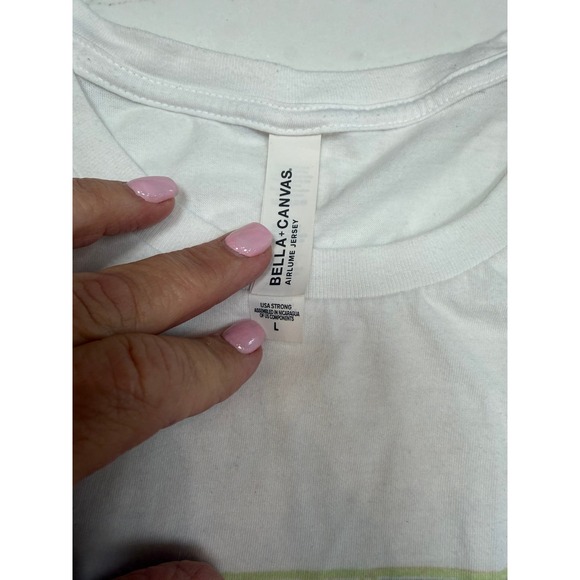 Lot of 2 Music Graphic T-Shirts Bella Canvas Outlash Cassette Tape Red White L - Picture 5 of 11